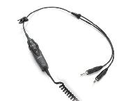 AVIATION HEADSET X COILED-CORD, DUAL PLUG CABLE  - BOSE